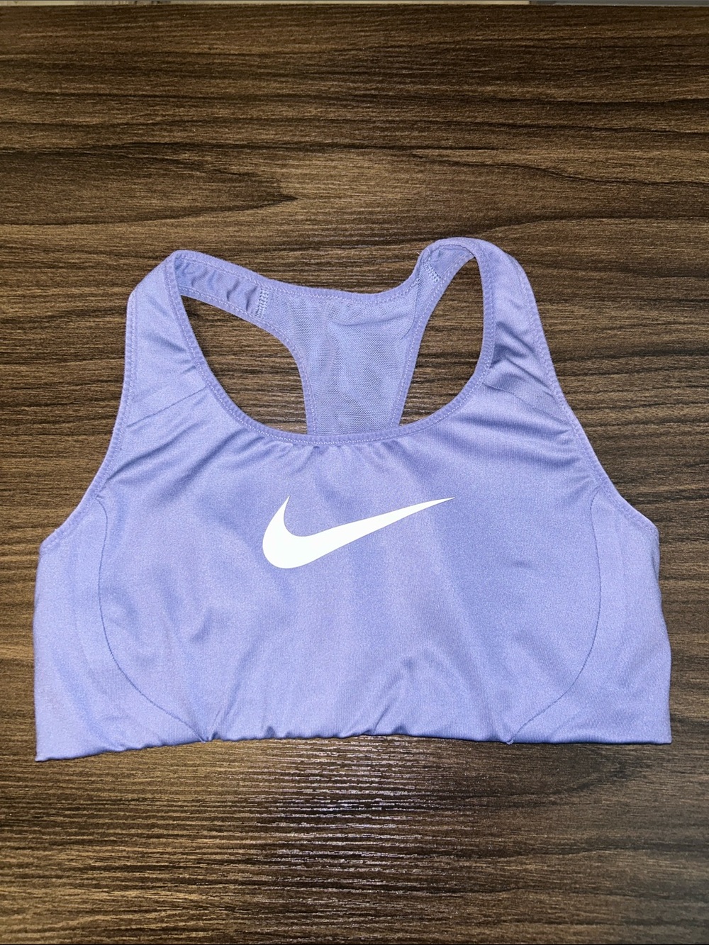 Nike Lavender Racerback Sports Bra with White Swoosh